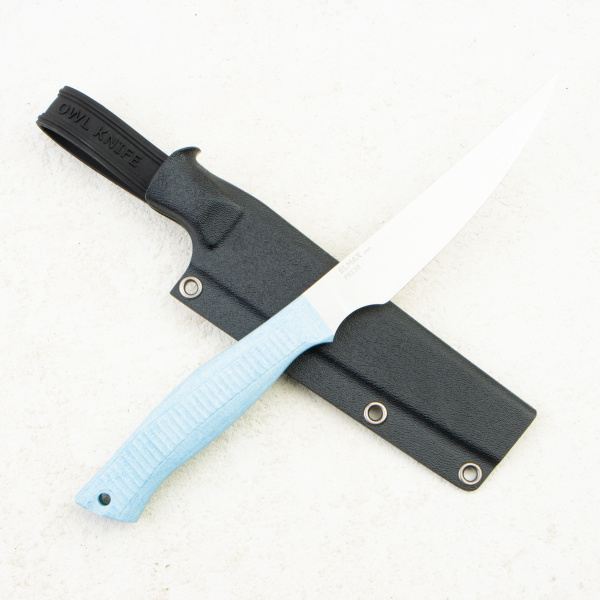 Нож OWL FS130 F Филейный, Elmax Cryo, Micarta Jeans Blue, Kydex