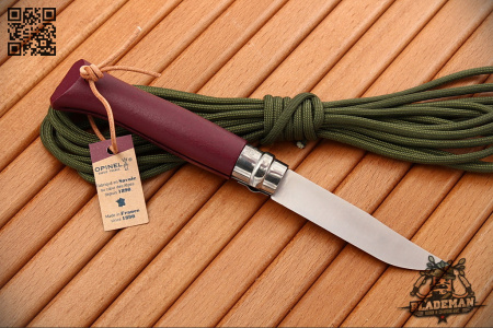 Нож Opinel №8 Trekking, Нержавеющая сталь, Бордовый - купить в интернет-магазине Blademan