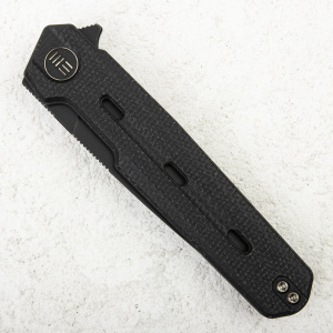 Нож WE Knife Navo, CPM 20CV, Micarta Black Canvas/Titanium - складной туристические ножи из стали Нож WE Knife Navo, CPM 20CV, Micarta Black Canvas/Titanium - складной туристические ножи из стали