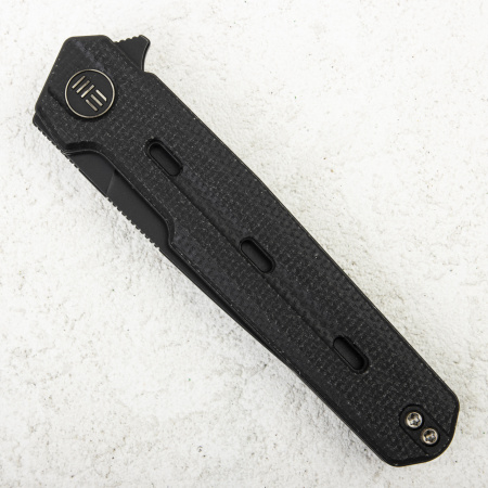 Нож WE Knife Navo, CPM 20CV, Micarta Black Canvas/Titanium - купить в интернет-магазине Blademan