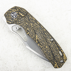 Нож QSP Hornbill, S35VN, Golden Carbon Fiber - складной туристические ножи из стали Нож QSP Hornbill, S35VN, Golden Carbon Fiber - складной туристические ножи из стали