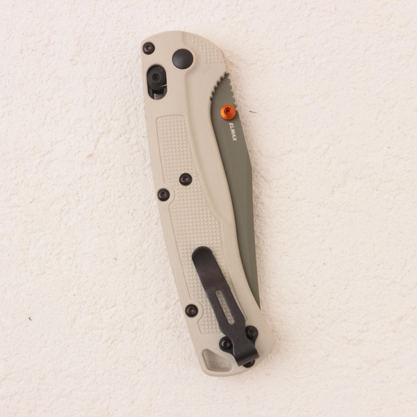Нож Benchmade Taggedout, Elmax, Tan Grivory Handle, 15536GN-01