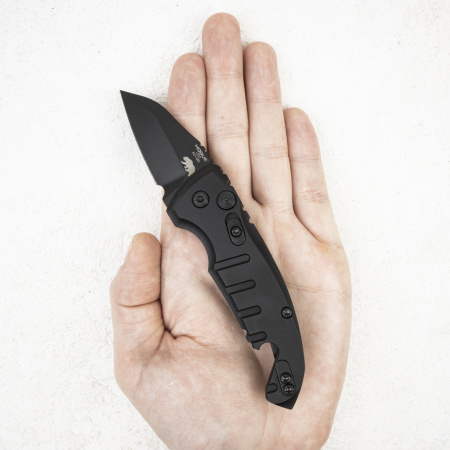 Нож Hogue A01-MicroSwitch Auto, CPM 154 Black, Aluminum Black, 24146