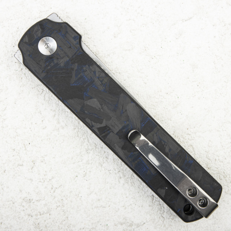 Нож QSP Lark, 14C28N, Blue Shredded Carbon Fiber/G10 - купить в интернет-магазине Blademan