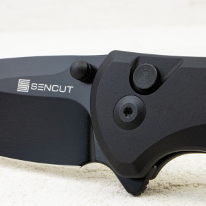 Нож SENCUT ArcBlast Flipper & Button Lock, 9Cr18MoV, Black Aluminum Handle, S22043B-1 Нож SENCUT ArcBlast Flipper & Button Lock, 9Cr18MoV, Black Aluminum Handle, S22043B-1