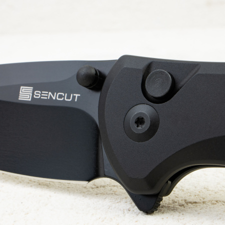 Нож SENCUT ArcBlast Flipper & Button Lock, 9Cr18MoV, Black Aluminum Handle, S22043B-1 Нож SENCUT ArcBlast Flipper & Button Lock, 9Cr18MoV, Black Aluminum Handle, S22043B-1