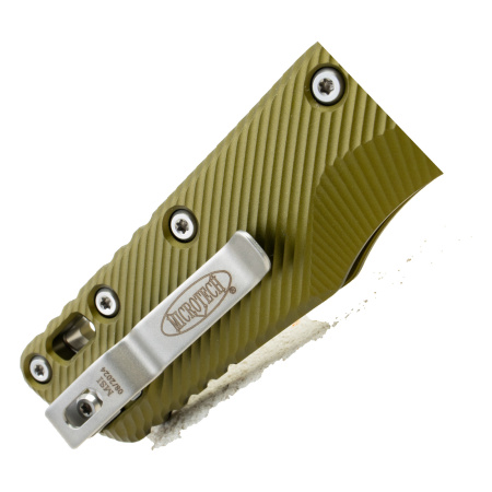 Нож Microtech MSI, Stonewash, M390, Aluminum Fluted OD Green, 210-10 — фото 6