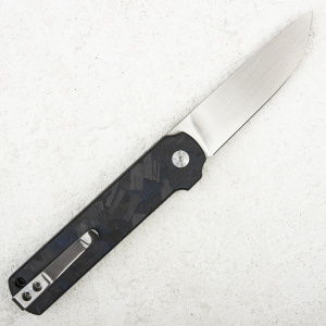 Нож QSP Lark, 14C28N, Blue Shredded Carbon Fiber/G10 - складной туристические ножи из стали Нож QSP Lark, 14C28N, Blue Shredded Carbon Fiber/G10 - складной туристические ножи из стали