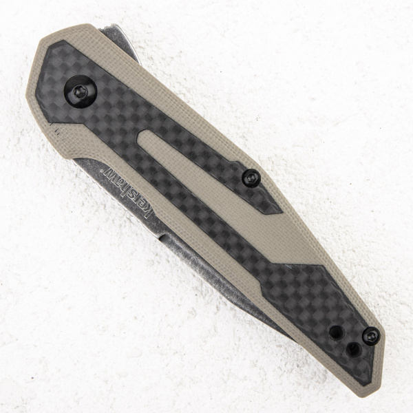 Нож Kershaw Fraxion, 8Cr13MoV, Blackwash, G10/Carbon Tan, 1160TANBW