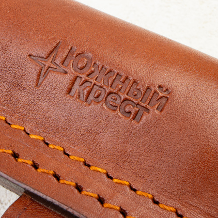 Нож Южный Крест Барибал, VG10, Конвекс, Микарта Черно-Синяя, Насечка