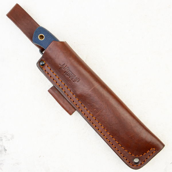 Нож Южный Крест Кедр, CPR, Конвекс, Micarta Blue, Насечка, 225.1656.CPR.K - купить в интернет-магазине Blademan