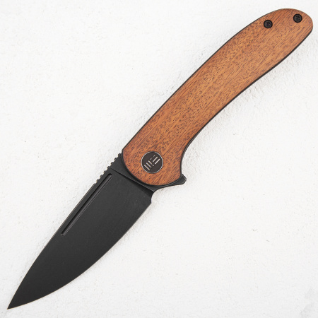 Нож WE Knife Saakshi, 20CV Black, Titanium Black/Wood