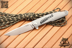 Mr.Blade Lance Ленинград by Сергей Шнуров, M390, Titanium - складной туристические ножи из стали