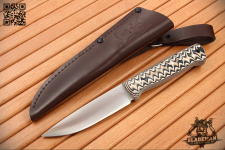 OWL Otus F, Sleipner, G10 тигр белый, Кожа - купить в интернет-магазине Blademan