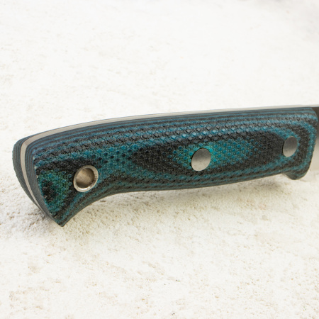 Нож Южный Крест Fox, VG-10, Convex, Micarta Black/Blue, Насечка