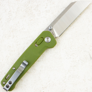 Нож QSP Penguin V2 Glyde Lock, Stonewash-Satin, 14C28N, FRN OD Green Handle, QS130GL-B1 Нож QSP Penguin V2 Glyde Lock, Stonewash-Satin, 14C28N, FRN OD Green Handle, QS130GL-B1