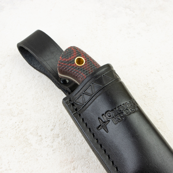 Нож Южный Крест Meat Master, Elmax, Micarta Black/Red, Насечка, 241
