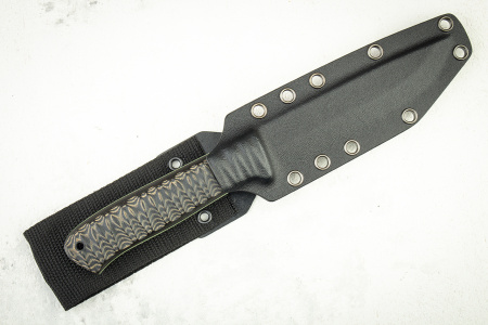 Нож Apus Knives Raider Bush, K110, G10 Brown-Green, Kydex Classic