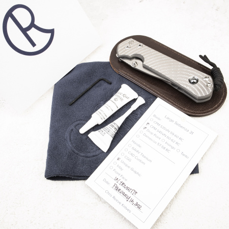 Нож Chris Reeve Large Sebenza 31 Unique Graphic, S45VN, Titanium/Cabochon Hematite Нож Chris Reeve Large Sebenza 31 Unique Graphic, S45VN, Titanium/Cabochon Hematite - купить в интернет-магазине Blademan