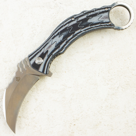 Нож-керамбит QSP Eagle, D2, G10 Black/Gray, QS120-E