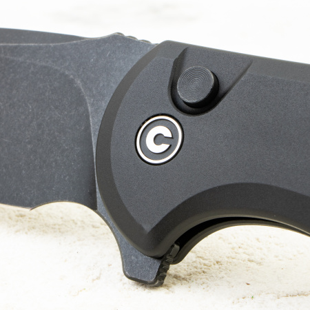 Нож CIVIVI Praxis Button Lock, Nitro-V, Black Aluminum Handle, C18026E-1