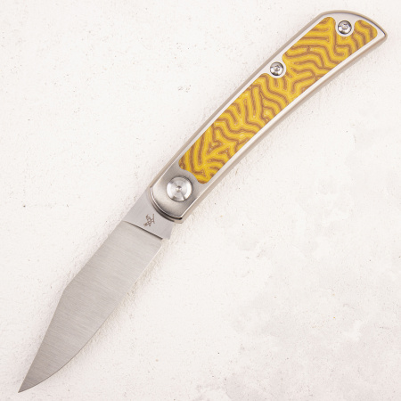 Нож WKL Mockingbird, ELMAX, Titanium/Micarta Yellow, WKL02