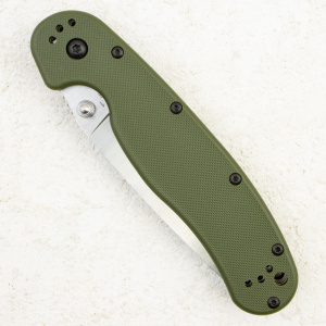 Нож Ontario Rat 1 Folder, AUS-8 Satin Blade, Foliage Green Nylon Handle ON8848FG Нож Ontario Rat 1 Folder, AUS-8 Satin Blade, Foliage Green Nylon Handle ON8848FG