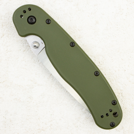 Нож Ontario Rat 1 Folder, AUS-8 Satin Blade, Foliage Green Nylon Handle ON8848FG Нож Ontario Rat 1 Folder, AUS-8 Satin Blade, Foliage Green Nylon Handle ON8848FG