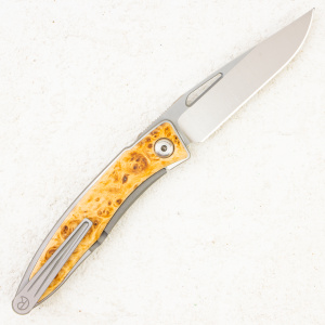 Нож Chris Reeve Mnandi Box Elder Burl, CPM S45VN, Titanium / Box Elder - складной туристические ножи из стали Нож Chris Reeve Mnandi Box Elder Burl, CPM S45VN, Titanium / Box Elder - складной туристические ножи из стали