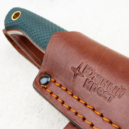 Нож Южный Крест Термит, VG10, Микарта Изумруд, Насечка