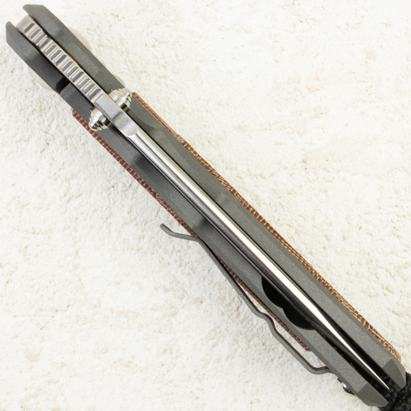 Нож Chris Reeve Large Inkosi Inlay, CPM MagnaCut, Titanium/Natural Canvas MicartaНож Chris Reeve Large Inkosi Inlay, CPM MagnaCut, Titanium/Natural Canvas Micarta Handle, LIN-1014 Handle, LIN-1014