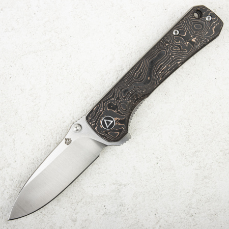 Нож QSP Hawk, CPM S35VN, Copper Foil Carbon Fiber