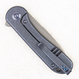 Нож WE Knife Elementum, CPM 20CV Gray, Titanium Blue - складной туристические ножи из стали Нож WE Knife Elementum, CPM 20CV Gray, Titanium Blue - складной туристические ножи из стали