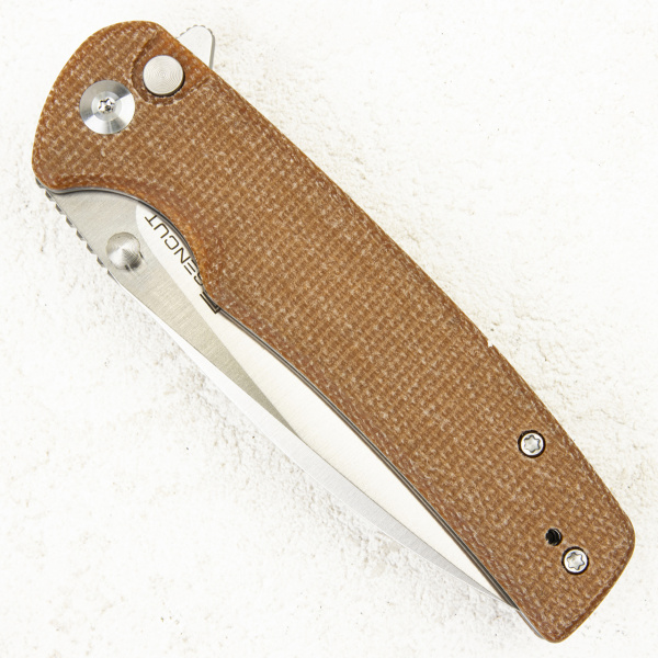 Нож Sencut Sachse Button Lock, 9Cr18MoV, Micarta Brown, S21007-3