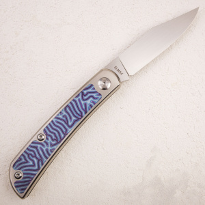 Нож WKL Mockingbird, ELMAX, Titanium/Micarta Blue - складной туристические ножи из стали Нож WKL Mockingbird, ELMAX, Titanium/Micarta Blue - складной туристические ножи из стали
