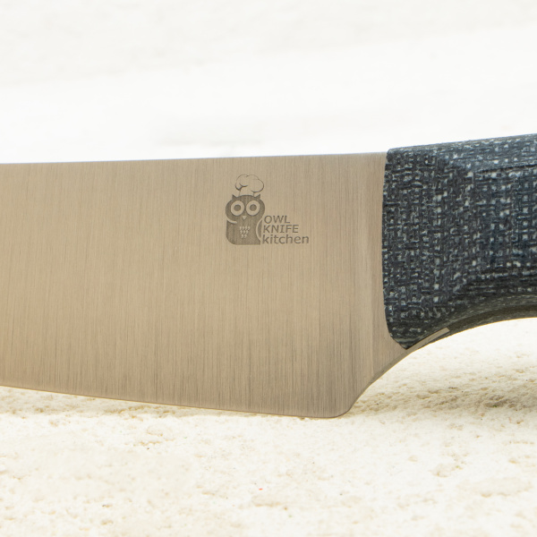 Нож OWL S130 F Универсал, M390 Cryo, Micarta Jeans Gray, Kydex