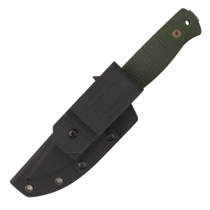 Нож HOT Knife Hoot, Cerakote Dark Earth, D2, Micarta Green Handle, Kydex