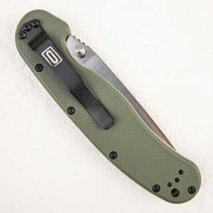 Нож Ontario Rat 1, AUS-8, Satin, Olive Drab Nylon, 8848OD - складной туристические ножи из стали Нож Ontario Rat 1, AUS-8, Satin, Olive Drab Nylon, 8848OD - складной туристические ножи из стали
