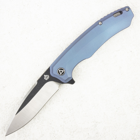 Нож QSP Woodpecker, Bohler M390, Titanium Blue