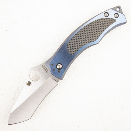 Нож Spyderco Vrango, S30V, Titanium Blue