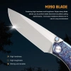 Нож Remette Wild Species, M390, Titanium Fired DarkBlue Handle, WD108-B Нож Remette Wild Species, M390, Titanium Fired DarkBlue Handle, WD108-B