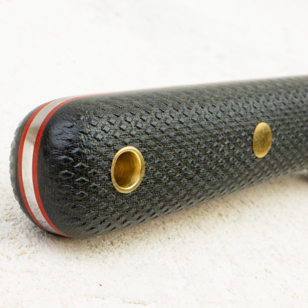 Нож Южный Крест Кефарт, VG10, Конвекс, Микарта Черная, Насечка