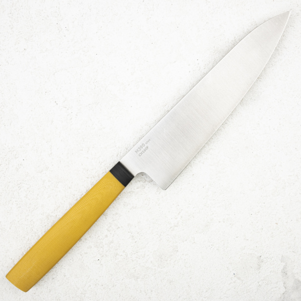 Нож мини шеф OWL CH160 F, M390 Cryo, G10 Yellow - купить в интернет-магазине Blademan