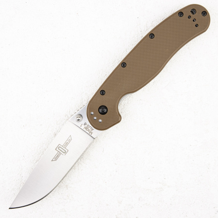Нож Ontario Rat 1, AUS-8, Satin, Brown Nylon, 8848CB