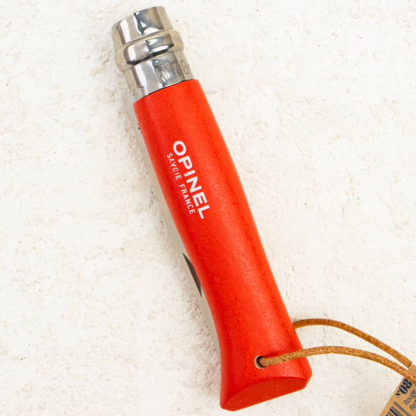 Нож Opinel №8 Trekking, 12C27, Wood Red, Кожаным Чехол, 1890