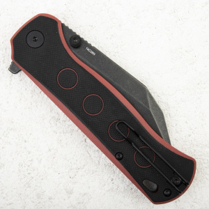 Нож QSP Swordfish Button Lock, 14C28N Black, G10 Black/Red - складной туристические ножи из стали Нож QSP Swordfish Button Lock, 14C28N Black, G10 Black/Red - складной туристические ножи из стали