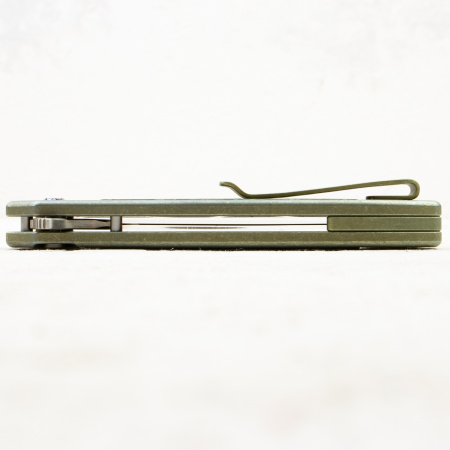 Нож WE Knife Button Lock Kitefin, CPM 20CV, Carbon Fiber / Green Titanium Handle - купить в интернет-магазине Blademan