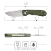 Нож Remette Rhino, 14C28N, Micarta Green Handle, MC25A