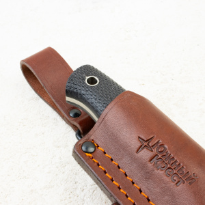 Нож Южный Крест Росомаха, Convex, Elmax, Micarta Черная, Насечка, 215.0862.Elmax.K