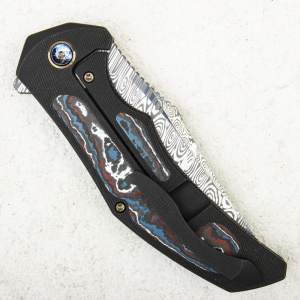 Нож WE Knife Magnetron, Damasteel, Titanium/Nebula Fat Carbon Fiber - складной туристические ножи из стали Нож WE Knife Magnetron, Damasteel, Titanium/Nebula Fat Carbon Fiber - складной туристические ножи из стали